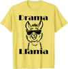 Funny No Drama Llama Sassy Princess Girls Gift Cute Llama Drama Queen Ladies Mom Diva Attitude Llamas Gift T-Shirt - Lemon Yellow