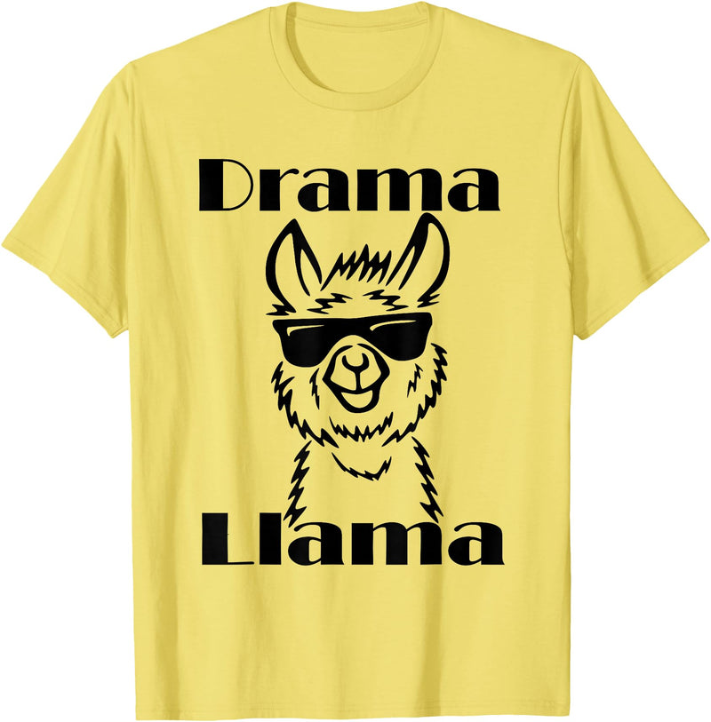Funny No Drama Llama Sassy Princess Girls Gift Cute Llama Drama Queen Ladies Mom Diva Attitude Llamas Gift T-Shirt - Lemon Yellow