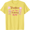 Family Birthday Bear Gifts Brother of The Birthday Girl Bear 1st Birthday Party Girl T-Shirt - Lemon Yellow