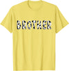 Cow Pattern Print Family Matching Birthday Shirts Cow Brother Birthday Family Matching Fathers Day Boy Girl T-Shirt - Lemon