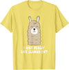 Funny Llama And Alpaca Gifts I Just Really Like Llamas T-Shirt - Lemon Yellow