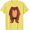The Easy Costume Idea Shop Bear Halloween Costume Shirt - Brown Grizzly Bear T-Shirt - Lemon Yellow
