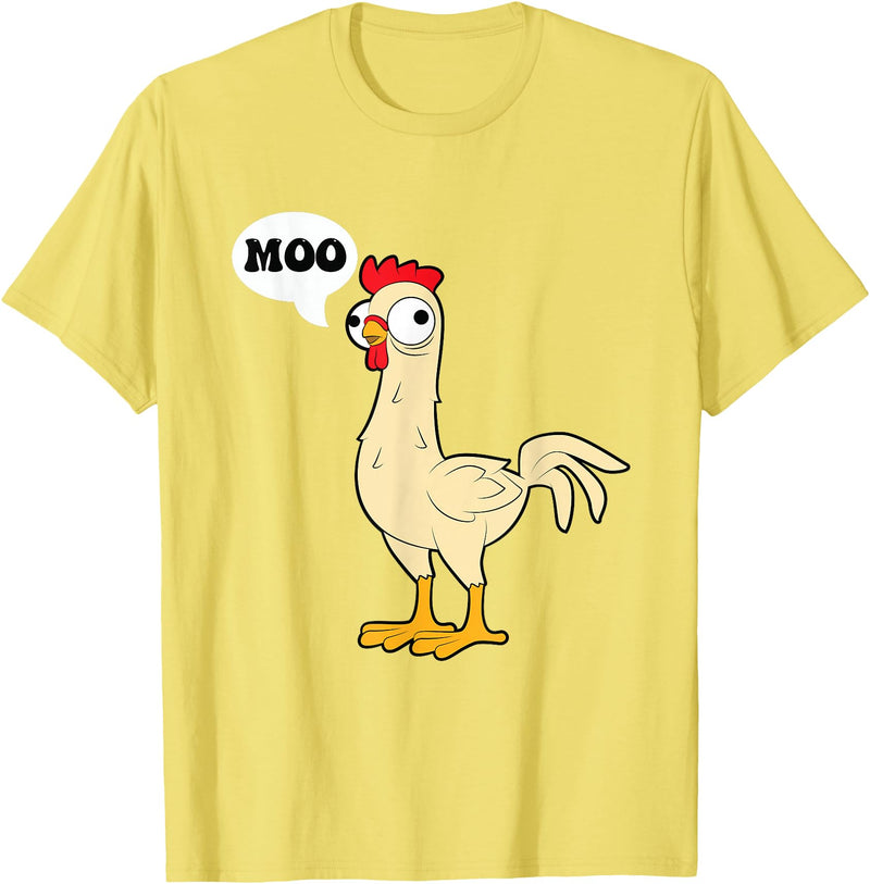 gift creative original father joke humor amusing Chicken - Hen - Fowl - Cow - Funny - Joke - dad Joke T-Shirt - Lemon Yellow