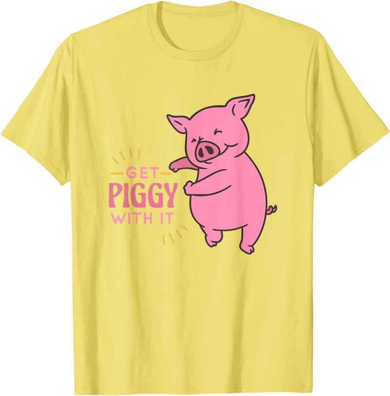 Cute Animal Pigs Clothing For Children And Adults Funny and Cute Pig Saying for Kids and Adults T-Shirt - Lemon Yellow