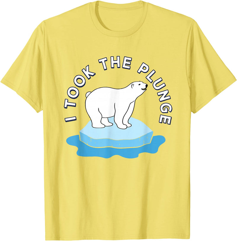 Cute Polar Bear Plunge Day 2026 Polar Bear Plunge Day 2026 I Took The Plunge T-Shirt - Lemon Yellow