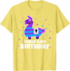 Todays My Bday LLama Tees Cute Birthday Llama Funny Bday Animal Party T-Shirt - Lemon Yellow