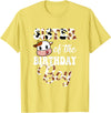 Love Family Matching Sister Of The Birthday Boy Cow Farm 1St Birthday Boy T-Shirt - Lemon Yellow