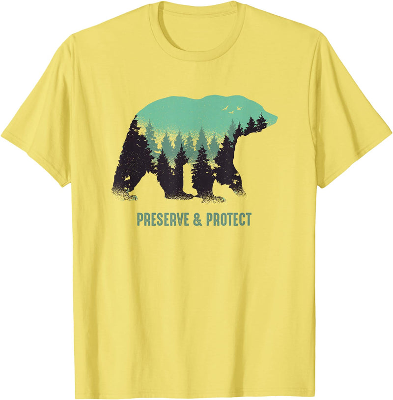Preserve & Protect National Park Bear Preserve & Protect Vintage National Park Bear T-Shirt - Lemon Yellow