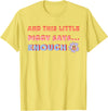 and, This Little Piggy Says: Enough and This Little Piggy Says Enough Funny Pig Design T-Shirt - Lemon Yellow