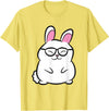 Nerdy Rabbit Owner Rabbit Hipster Rabbit T-Shirt in Lemon Yellow
