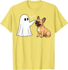 Spooky Snoot Society French Bulldog Boo P Ghost Nose Boop Halloween Dog Lover T-Shirt - Lemon Yellow