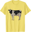 Cows and cattle Drawing of a Holstein cattle T-Shirt - Lemon Yellow