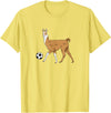 Cute Soccer Llama Tees Soccer Llama Futbol Llama T-Shirt - Lemon Yellow