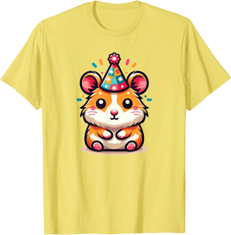 Birthday Hamster for Children Birthday Hamster T-Shirt - Lemon Yellow