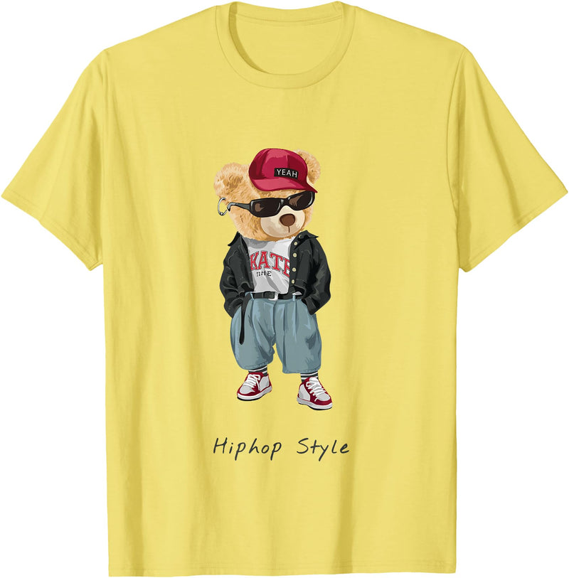 Funny Teddy Bear T-Shirt - Lemon Yellow