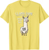 Cute Cartoon Llama Mama Gifts T Shirts & Hoodies Funny Mens Womens Kids Llama Game Don't Look At The Llama T-Shirt - Lemon Yellow