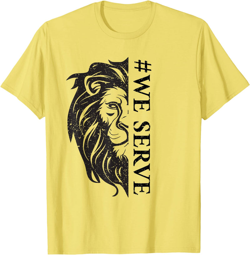 Lions international We Serve Lions outfits We Serve Lions Vintage Lions Club International T-Shirt - Lemon Yellow