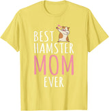 Best Hamster Mom Cute Hamster Owner T-Shirt - Lemon Yellow