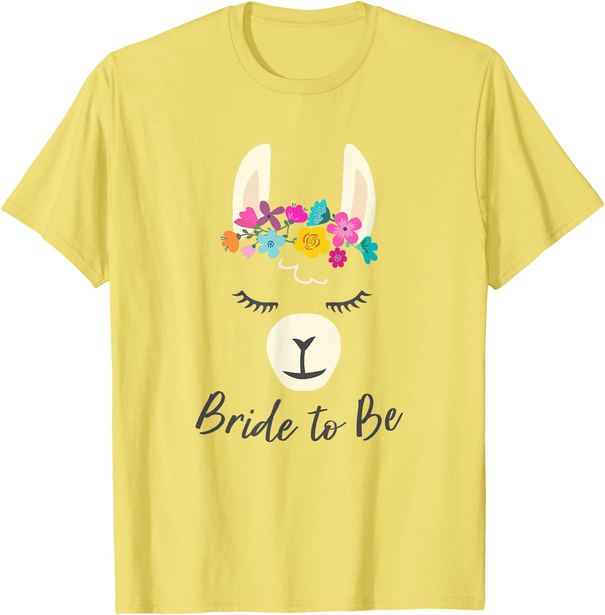 Gym is Bae Llama Bride to Be Wedding Bridal Shower Alpaca T-Shirt - Lemon Yellow