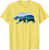 Retro National Park Shirts Bear Vintage National Park Bear Wildlife Mountains T-Shirt - Lemon Yellow