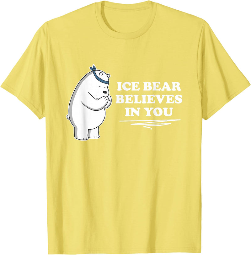 Mens Ice Bear Shirt Mens Ice Bear Tshirt Animal Gift Tee T-Shirt - Lemon Yellow