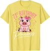 Pig Birthday 21 Cute Piggy Barn Party Apparel Pig 21st Birthday Princess Farm Party Hog Farmer Barnyard T-Shirt - Lemon Yellow