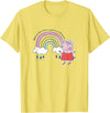 Peppa Pig Without Rain There Would Be No Rainbows Cute Shot T-Shirt - Lemon Yellow