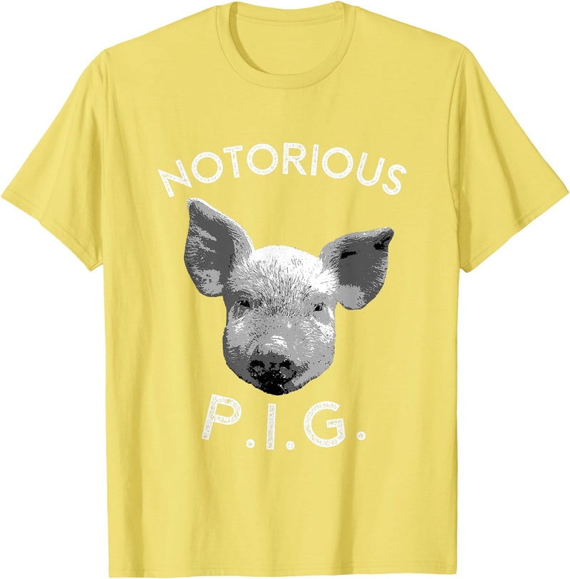 Funny Piggy Smalls Bacon Lover Floribama Shore Tee Notorious PIG Funny Pet Pig Lover Cute Farmer Gift T-Shirt - Lemon Yellow