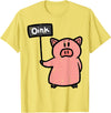 Pig Lover Shirts For Men Women Kids Pig Oink Sign Funny Hog Swine Farm Animal Men Women Kids T-Shirt - Lemon Yellow