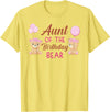 Family Birthday Bear Gifts Aunt of The Birthday for Girl Bear 1st Birthday Party Girl T-Shirt - Lemon Yellow