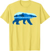 Save the Polar Bear Lovers Designs Polar Bear Print Landscape - Save the Polar Bear T-Shirt - Lemon Yellow
