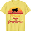 Pig Lover Gifts & Accessories Proud Pig, Grandma, Pig Holder, Pig Holder, Pig Dog, Grandma T-Shirt - Lemon Yellow