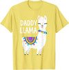 Birthday Llama Shirts Gift Daddy Llama Funny Father's Day Shirt Men, Dad, Dad Birthday T-Shirt - Lemon Yellow
