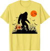 Dibble Dabble Designs Halloween Funny Halloween Bigfoot Trick or Treating - Bigfoot T-Shirt - Lemon Yellow