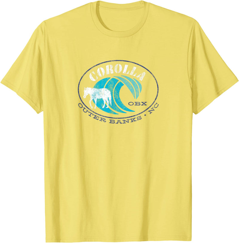 Corolla Wild Horse Shirt and Company Outerbanks NC Corolla Wild Horse T-Shirt - Lemon Yellow