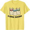 Llama Gifts For Llama Lovers Llama Squad Team Llama Matching Sunglasses LLamas T-Shirt - Lemon Yellow