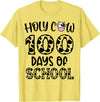 Holy Cow 100 Days Of School teachers Students Kids T-Shirt - Lemon Yellow