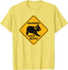 Australia Retro Koala Co. Koala Bear Warning Sign - Drop Bears Funny Koalas Australia T-Shirt - Lemon Yellow