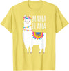 Mama Llama Lover Gifts by Memme Mama Llama Shirt for Women T-Shirt - Lemon Yellow