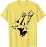 Flying Pig Funny Animals Flying Pig with Wings Fly Pig Lovers T-Shirt - Lemon Yellow