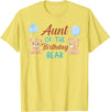 Family Birthday Bear Gifts Aunt of The Birthday Boy Bear 1st Birthday Party Boy T-Shirt - Lemon Yellow