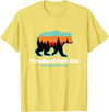 Retro Vintage WA Summer Camping & Hiking Souvenir Woodland Park Zoo Washington Tourist T-Shirt - Lemon Yellow