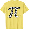 Cow Pi Day Designs Cow Pattern Pi Day Symbol - Cowpie Math Lover T-Shirt - Lemon Yellow