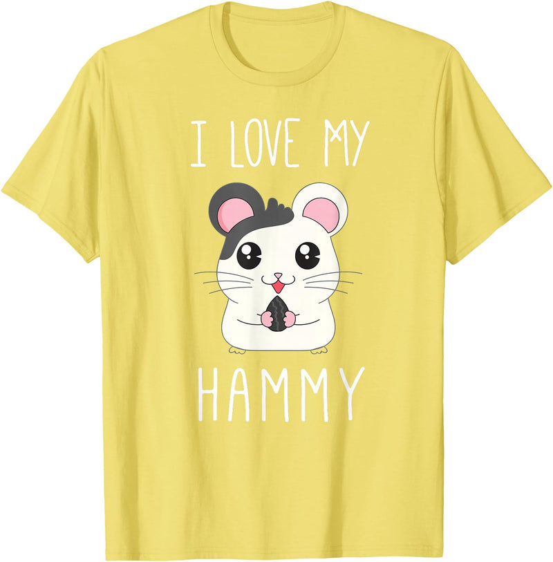 I Love My Hammy T Shirt for Hamster Lovers T-Shirt - Lemon Yellow