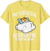 Guinea Pig Shirts For Men Women Kids Gift My Official Guinea Pig Sleeping Shirt Cavy Women Kids Men T-Shirt - Lemon Yellow