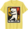 Utschki Bratschki Ice Bear Ice Skating Cartoon Graphic T-Shirt - Lemon Yellow