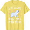 Funny Polar Bear Lovers Shirts For Girls Cute Polar Bear Shirt Just A Girl Who Loves Polar Bears T-Shirt - Lemon Yellow
