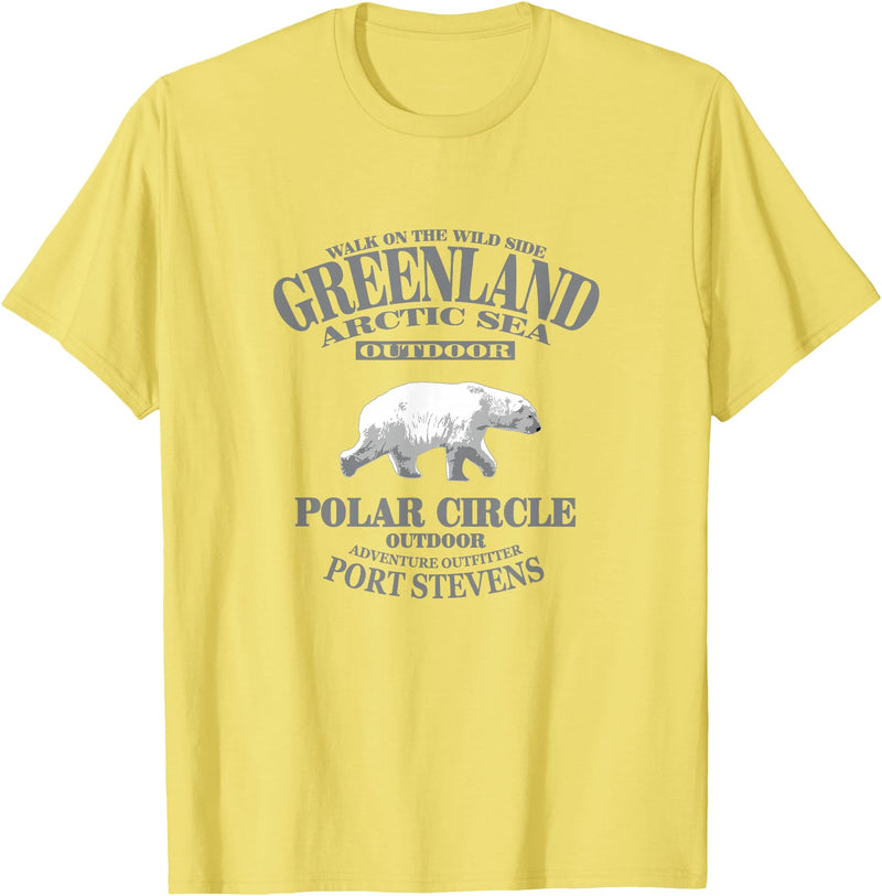 Port Stevens P.S.75 Design Greenland Polar Bear T-Shirt - Lemon Yellow
