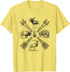 Moose Buffalo Bear Elk Wildlife Animals Moose Buffalo Bear Elk Wildlife Outdoorsman T-Shirt - Lemon Yellow