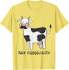 Funny Awesome Cow T-Shirts Nice Moostache - Funny Cow With Mustache T Shirt T-Shirt - Lemon Yellow